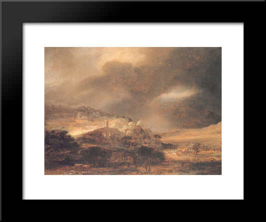 Landscape 20x24 Black Modern Wood Framed Art Print Poster by Rembrandt