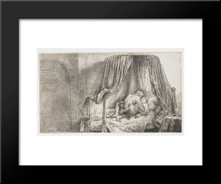 Ledikant 20x24 Black Modern Wood Framed Art Print Poster by Rembrandt