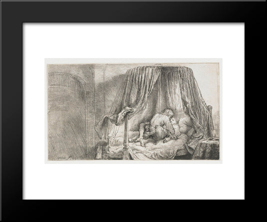 Ledikant 20x24 Black Modern Wood Framed Art Print Poster by Rembrandt