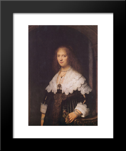 Maria Trip 20x24 Black Modern Wood Framed Art Print Poster by Rembrandt