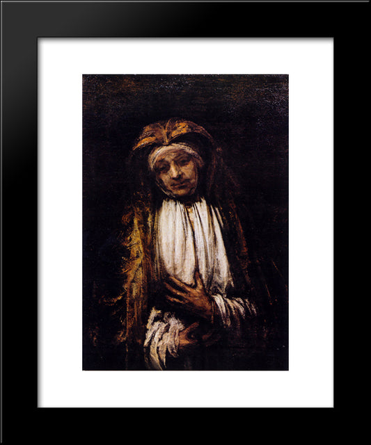 Mater Dolorosa 20x24 Black Modern Wood Framed Art Print Poster by Rembrandt