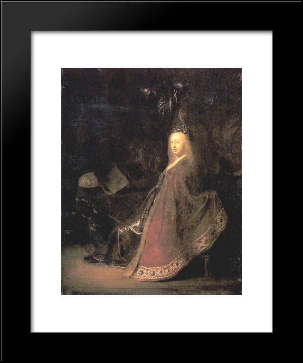 Minerva 20x24 Black Modern Wood Framed Art Print Poster by Rembrandt