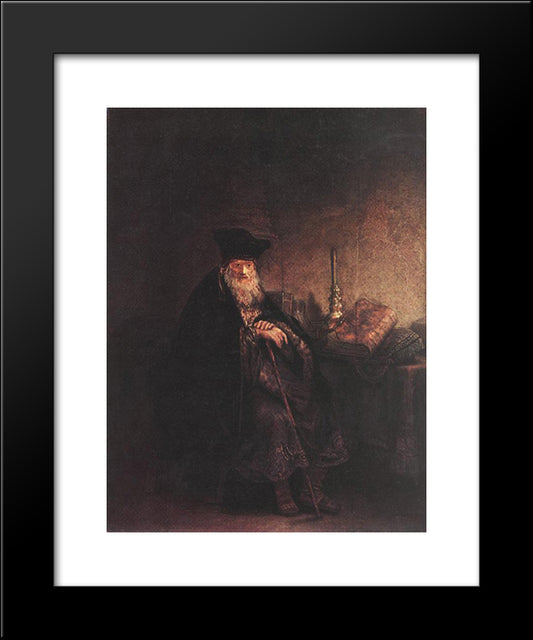 Old Rabbi 20x24 Black Modern Wood Framed Art Print Poster by Rembrandt