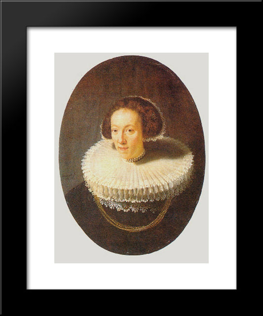 Petronella Buys, Wife Of Philips Lucasz 20x24 Black Modern Wood Framed Art Print Poster by Rembrandt