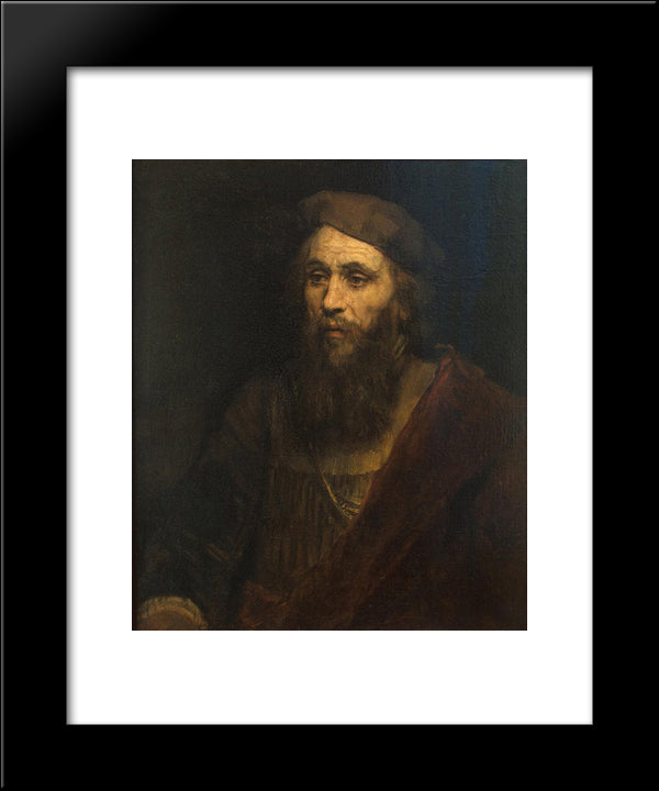 Portrait Of A Bearded Man 20x24 Black Modern Wood Framed Art Print Poster by Rembrandt