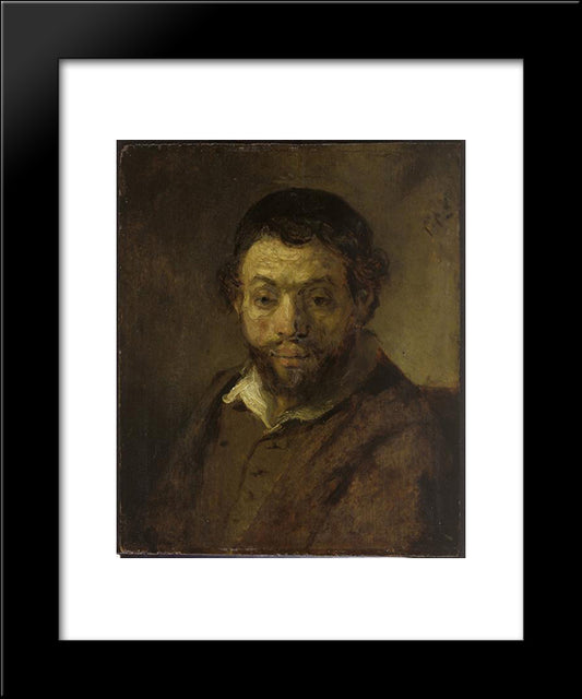 Portrait Of A Jewish Young Man 20x24 Black Modern Wood Framed Art Print Poster by Rembrandt