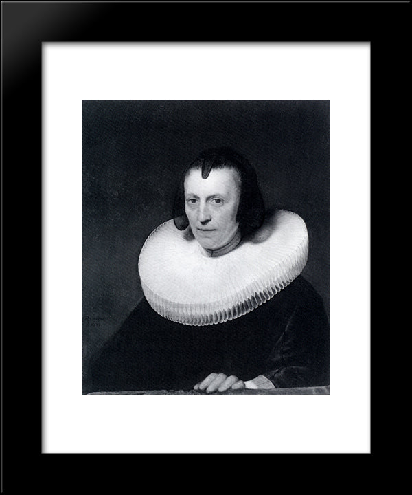 Portrait Of Alijdt Adriaensdr 20x24 Black Modern Wood Framed Art Print Poster by Rembrandt
