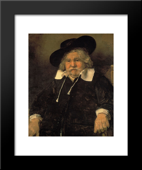 Portrait Of An Elderly Man 20x24 Black Modern Wood Framed Art Print Poster by Rembrandt