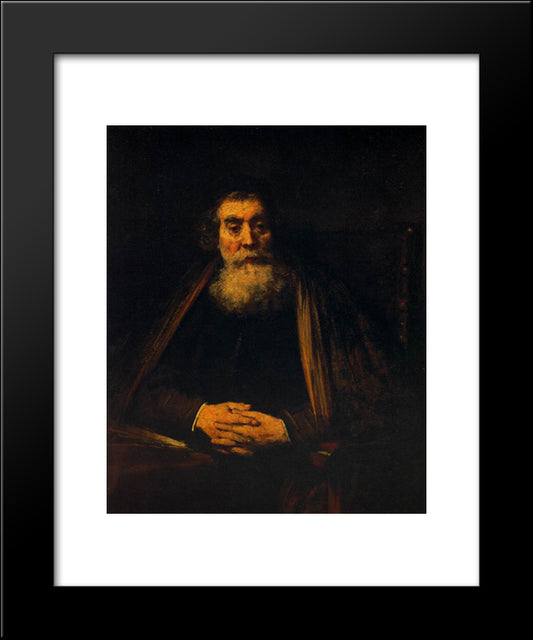 Portrait Of An Old Man 20x24 Black Modern Wood Framed Art Print Poster by Rembrandt