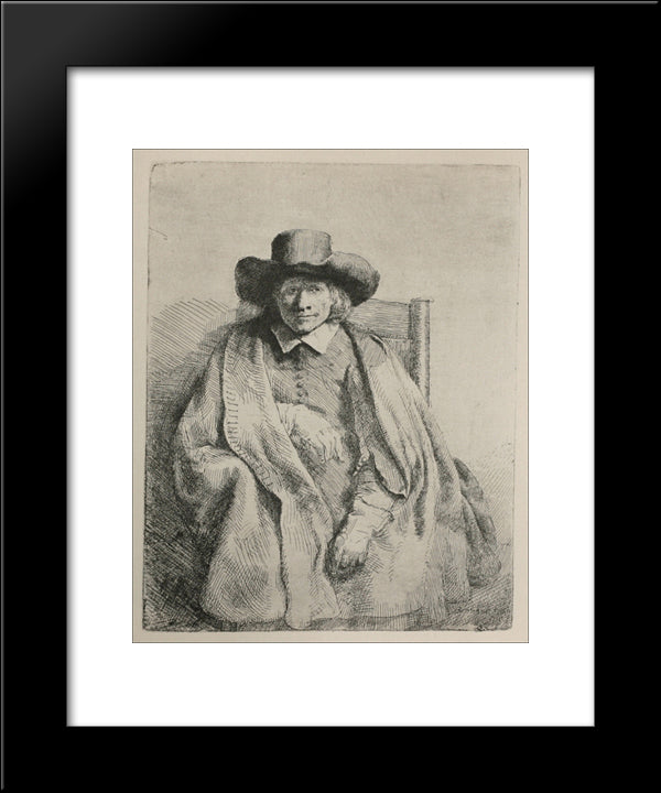 Portrait Of Clement De Jonge 20x24 Black Modern Wood Framed Art Print Poster by Rembrandt