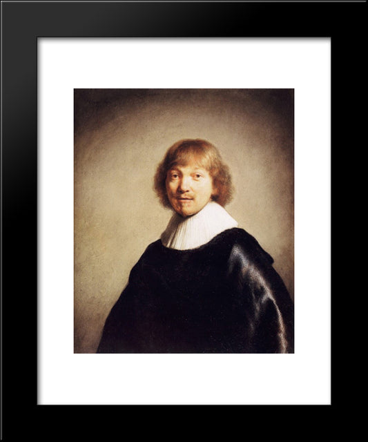 Portrait Of Jacob Iii De Gheyn 20x24 Black Modern Wood Framed Art Print Poster by Rembrandt