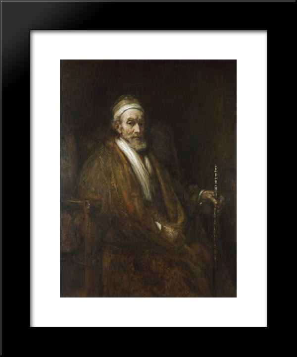 Portrait Of Jacob Trip 20x24 Black Modern Wood Framed Art Print Poster by Rembrandt