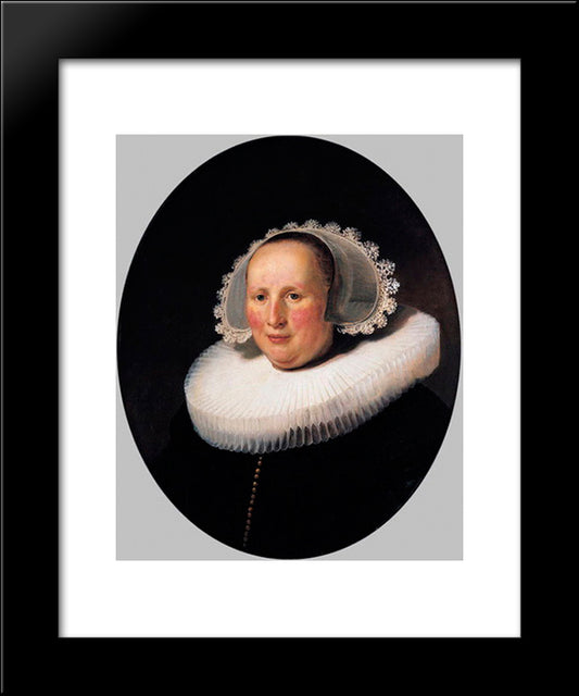 Portrait Of Maertgen Van Bilderbeecq 20x24 Black Modern Wood Framed Art Print Poster by Rembrandt