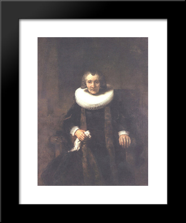 Portrait Of Margheride Geer, Wife Of Jacob Trip 20x24 Black Modern Wood Framed Art Print Poster by Rembrandt