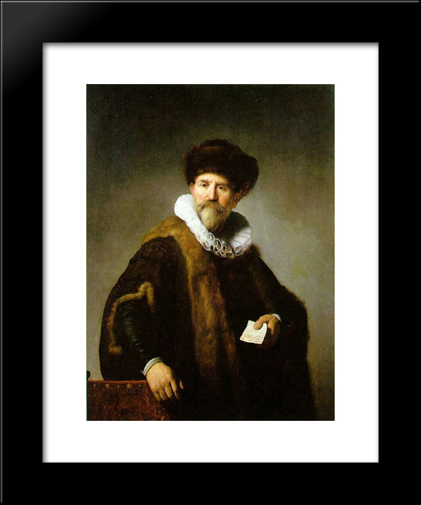 Portrait Of Nicolaes Ruts 20x24 Black Modern Wood Framed Art Print Poster by Rembrandt