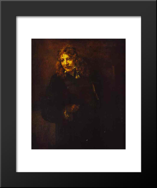 Portrait Of Nicolas Bruyningh 20x24 Black Modern Wood Framed Art Print Poster by Rembrandt