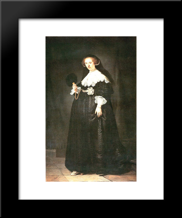 Portrait Of Oopjen Coppit 20x24 Black Modern Wood Framed Art Print Poster by Rembrandt