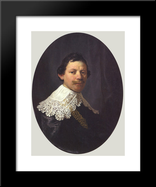 Portrait Of Philips Lucasz 20x24 Black Modern Wood Framed Art Print Poster by Rembrandt