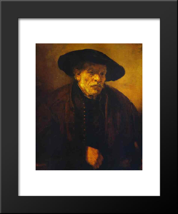 Portrait Of Rembrandt'S Brother, Andrien Van Rijn 20x24 Black Modern Wood Framed Art Print Poster by Rembrandt