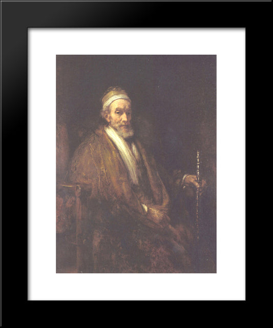 Portrait Of The Dortrecht Merchant Jacob Trip 20x24 Black Modern Wood Framed Art Print Poster by Rembrandt