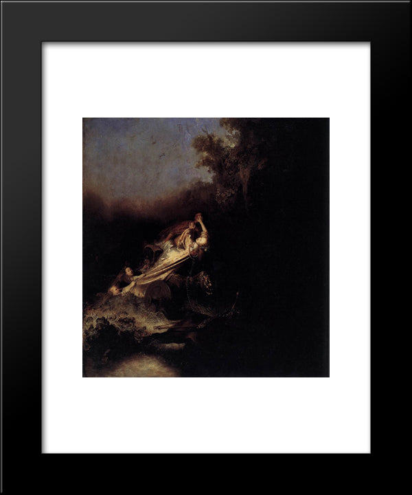 Rape Of Proserpina 20x24 Black Modern Wood Framed Art Print Poster by Rembrandt