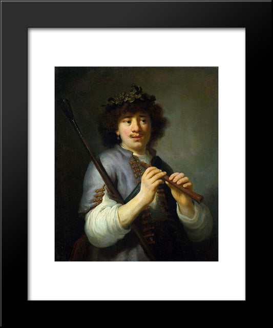 Rembrandt As Shepherd 20x24 Black Modern Wood Framed Art Print Poster by Rembrandt