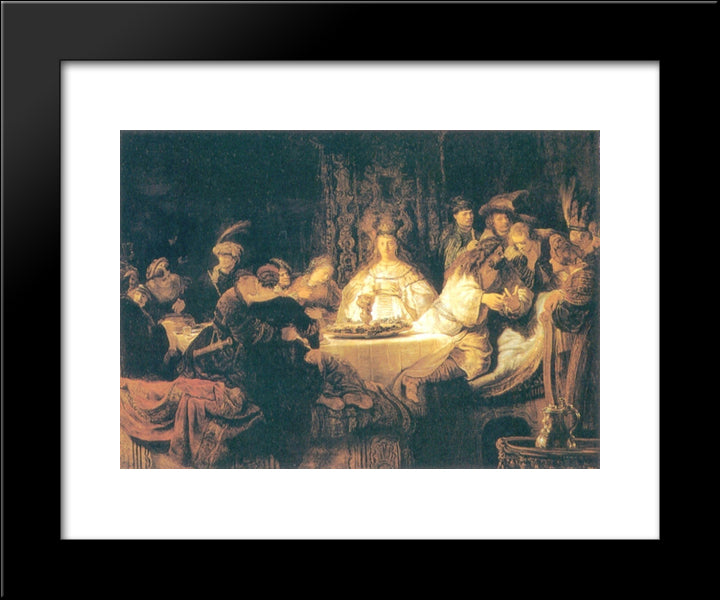 Samson At The Wedding 20x24 Black Modern Wood Framed Art Print Poster by Rembrandt