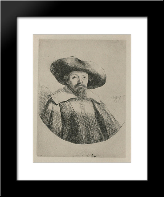 Samuel Menasseh Ben Israel 20x24 Black Modern Wood Framed Art Print Poster by Rembrandt