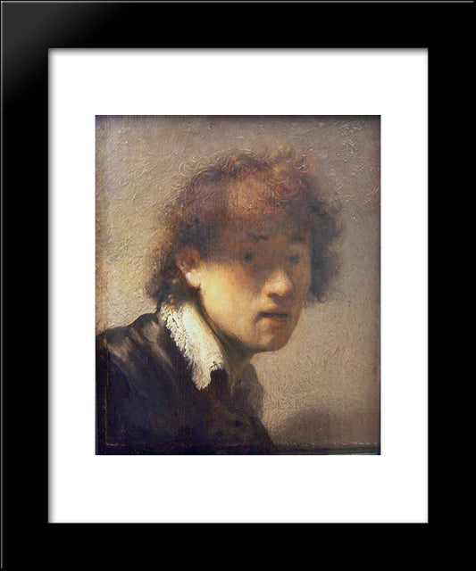 Self-Portrait At An Early Age 20x24 Black Modern Wood Framed Art Print Poster by Rembrandt