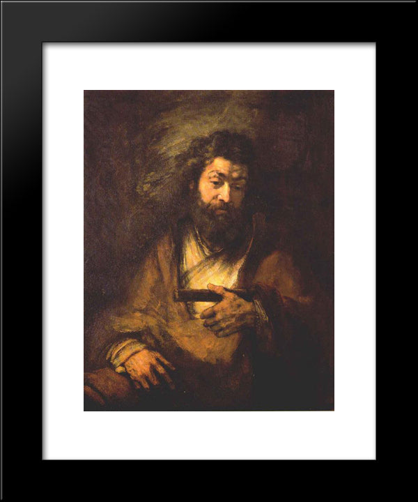 The Apostle Simon 20x24 Black Modern Wood Framed Art Print Poster by Rembrandt