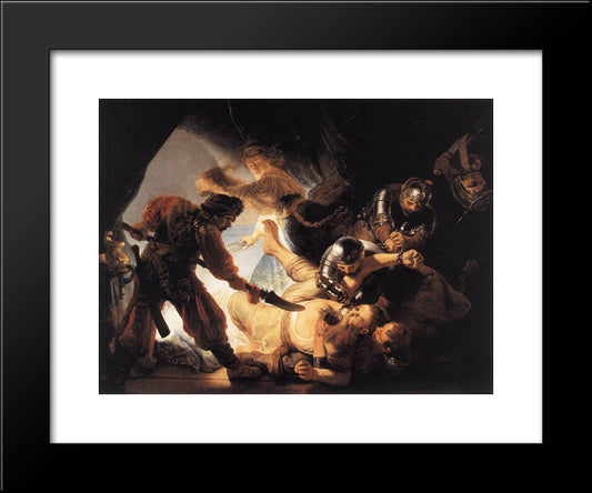 The Blinding Of Samson 20x24 Black Modern Wood Framed Art Print Poster by Rembrandt