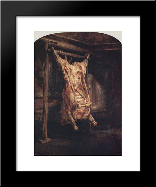 The Carcass Of An Ox 20x24 Black Modern Wood Framed Art Print Poster by Rembrandt