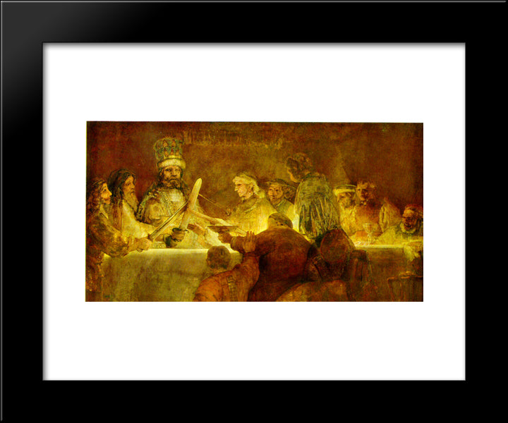 The Conspiracy Of Claudius Civilis 20x24 Black Modern Wood Framed Art Print Poster by Rembrandt