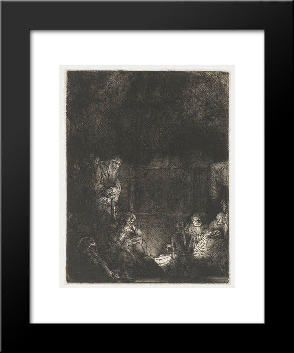 The Entombment 20x24 Black Modern Wood Framed Art Print Poster by Rembrandt