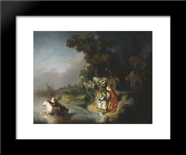 The Rape Of Europe 20x24 Black Modern Wood Framed Art Print Poster by Rembrandt