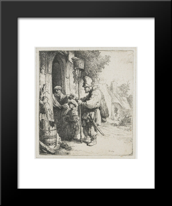 The Rat Poison Peddler (The Rat Catcher) 20x24 Black Modern Wood Framed Art Print Poster by Rembrandt