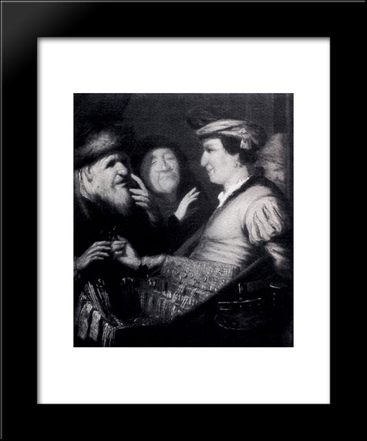 The Sense Of Sight 20x24 Black Modern Wood Framed Art Print Poster by Rembrandt