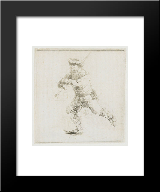 The Skater 20x24 Black Modern Wood Framed Art Print Poster by Rembrandt