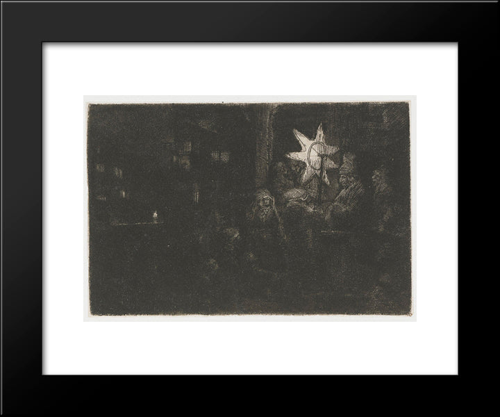 The Star Of The Kings 20x24 Black Modern Wood Framed Art Print Poster by Rembrandt