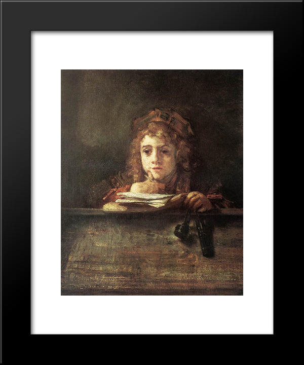 Titus 20x24 Black Modern Wood Framed Art Print Poster by Rembrandt