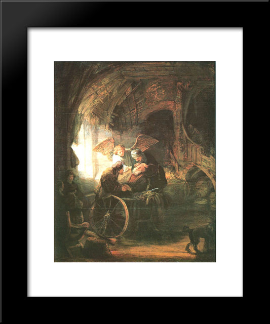 Tobias Cured With His Son 20x24 Black Modern Wood Framed Art Print Poster by Rembrandt