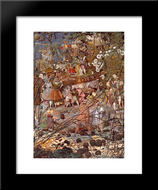 The Fairy Feller'S Master-Stroke 20x24 Black Modern Wood Framed Art Print Poster by Dadd, Richard