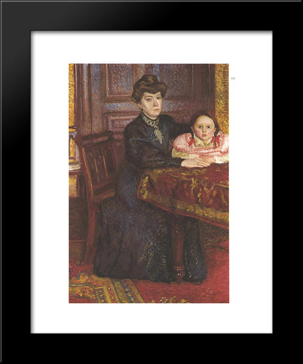 Double Portrait Of Matilda And Gertrude Schonberg 20x24 Black Modern Wood Framed Art Print Poster by Gerstl, Richard