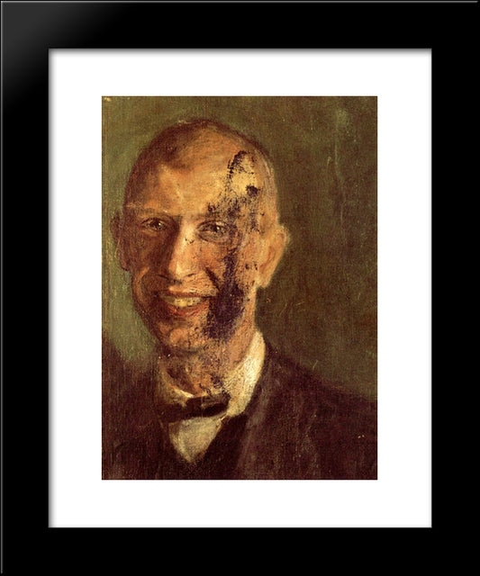 Fragment Of A Smiling Self-Portrait At Full Length, Detail 20x24 Black Modern Wood Framed Art Print Poster by Gerstl, Richard