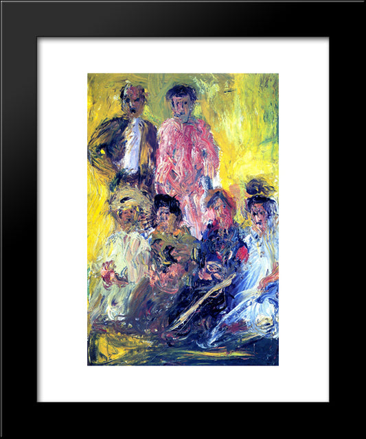 Group Portrait With Schonberg 20x24 Black Modern Wood Framed Art Print Poster by Gerstl, Richard