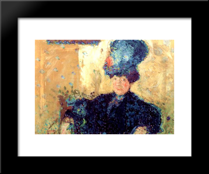 Half-Length Portrait Of Mathilde Schoenberg 20x24 Black Modern Wood Framed Art Print Poster by Gerstl, Richard
