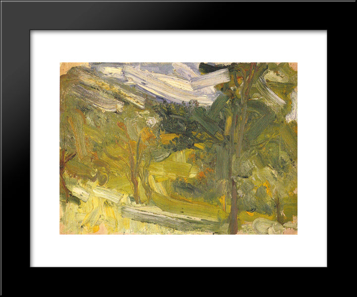 Landscape Study 20x24 Black Modern Wood Framed Art Print Poster by Gerstl, Richard