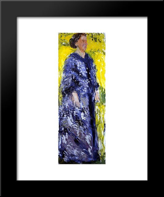 Mathilde Schoenberg In Garden 20x24 Black Modern Wood Framed Art Print Poster by Gerstl, Richard