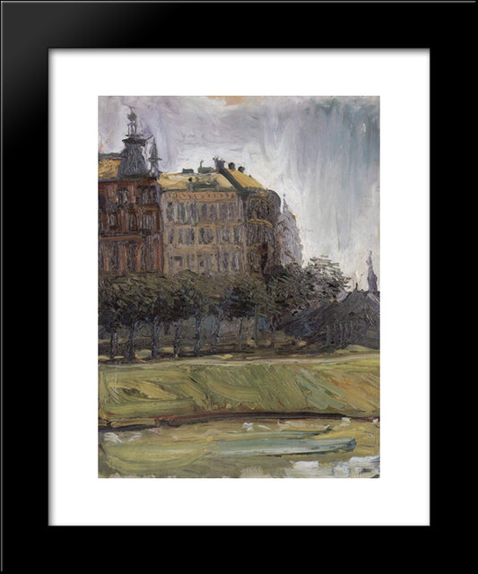 On The Danube Canal 20x24 Black Modern Wood Framed Art Print Poster by Gerstl, Richard