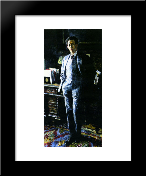 Portrait Of A Gentleman 20x24 Black Modern Wood Framed Art Print Poster by Gerstl, Richard